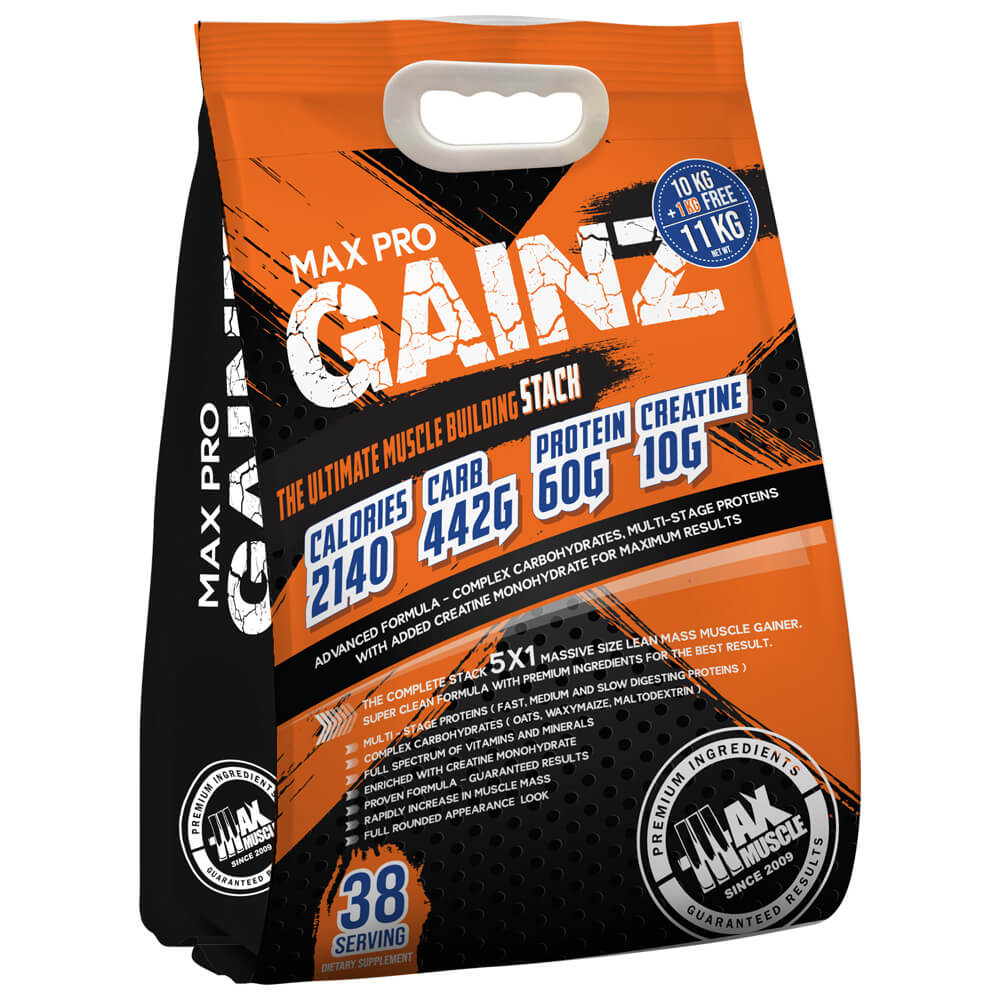 Max Muscle Max Pro Gainz38Serv.11KgBanana Maxmuscle Elite