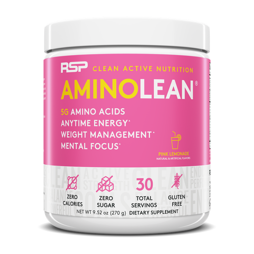 [858491007394] Rsp Clean Active Nutrition Amino Lean-30Serv.-270G-Pink Lemonade