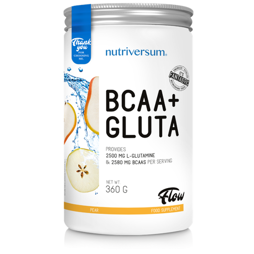 [5999564317257] Nutriversum BCAA+Gluta Flow-360G-30Serv.-Pear
