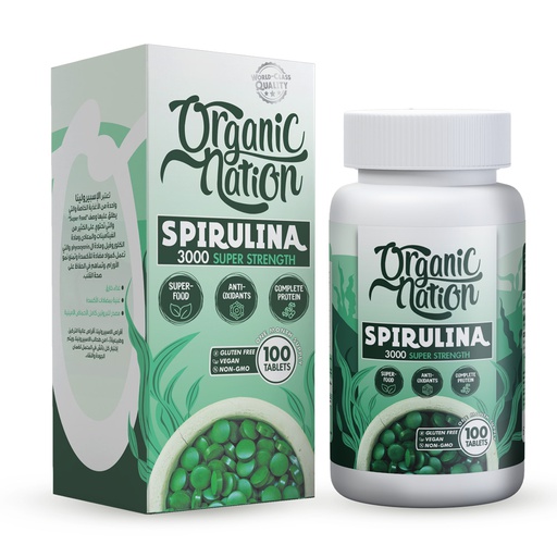 [6222023701892] Organic Nation Spirulina-33Serv.-100Tabs.