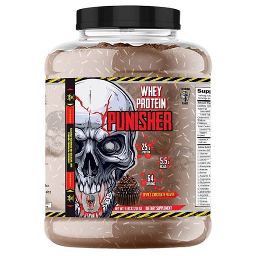 [742880888728] Terror Labz Whey Protein Punisher-64Serv.-2.268K.-Devil"s Chocolate