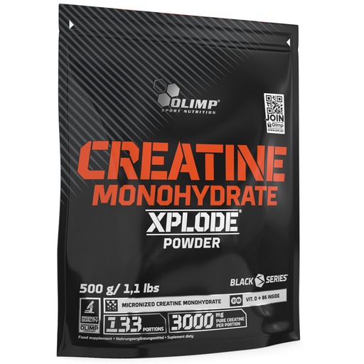 [5901330076367] Olimp Sport Nutrition Creatine Monohydrate Xplode Powder Black Series-133Serv.-500G.-Orange