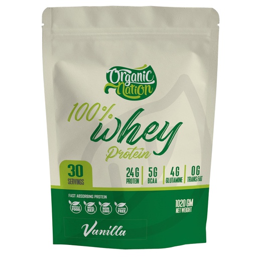 [6222023701052] Organic Nation 100% Whey Protein-30Serv.-1020g-Vanilla