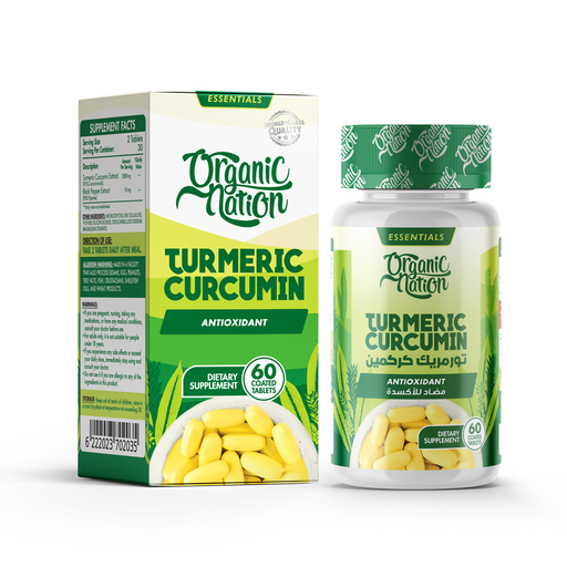 [6222023702035] Organic Nation Turmeric Curcumin+ 1200-30Serv.-60Tablets
