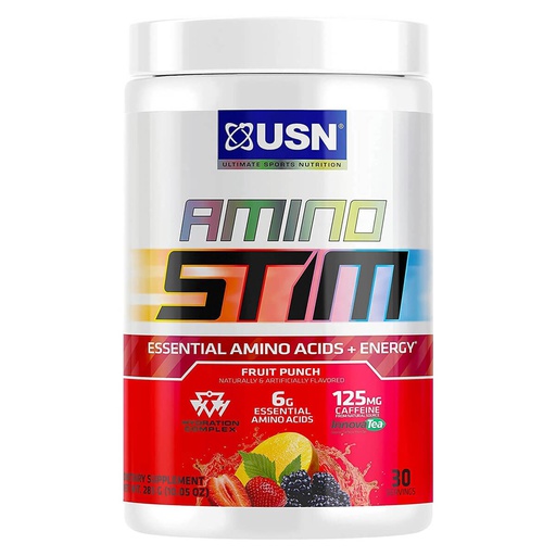 [6009544941132] USN Amino Stim Essential Amino Acids+Energy-30Serv.-285G.-Fruit Punch