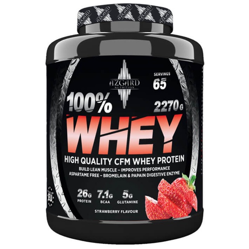 [5999569360685] Azgard Nutrition 100% Whey High Quality CFM Whey Protein-65Serv.-2270G.-Strawberry