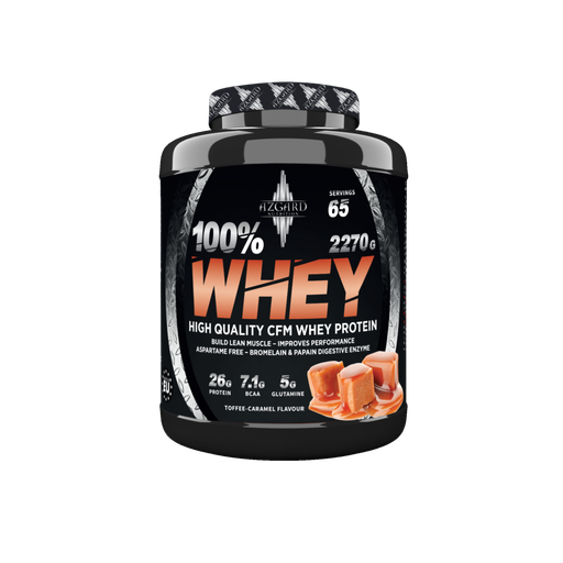 [5999569360623] Azgard Nutrition 100% Whey High Quality CFM Whey Protein-65Serv.-2270G.-Toffee-Caramel