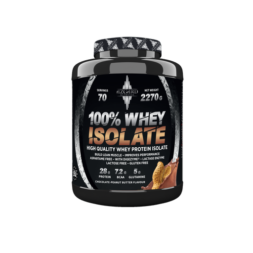 [5999569360418] Azgard Nutrition 100% Whey Isolate High Quality Whey Protein Isolate-70Serv.-2270G.-Chocolate-Peanut Butter