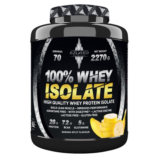 [5999569360425] Azgard Nutrition 100% Whey Isolate High Quality Whey Protein Isolate-70Serv.-2270G.-Banana Split