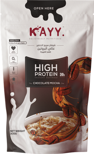 [6225000399037] Kayy High Protein Instant Oatmeal-300G.- Chocolate Mocha