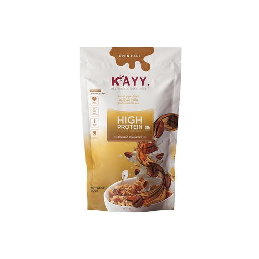 [6225000399013] Kayy High Protein Instant Oatmeal-300G.-Hazelnut Cappuccino