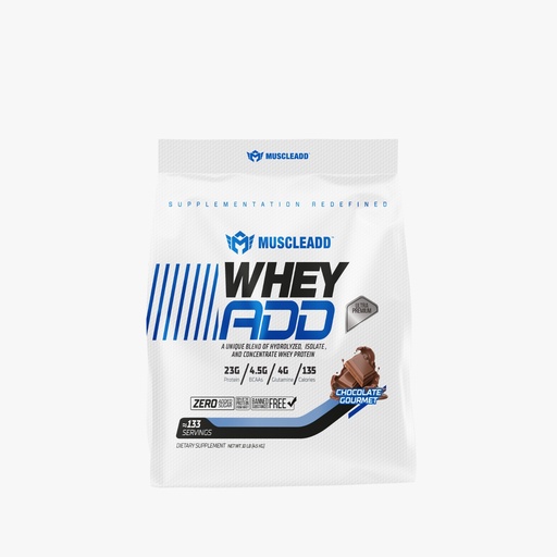 [6223007821377] Muscle Add Whey Add-133Serv.-4.5kg.- Chocolate Gourmet