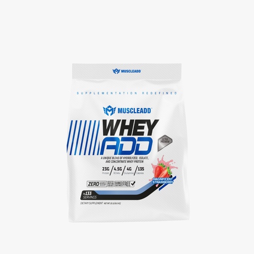 [6223007821391] Muscle Add Whey Add-133Serv.-4.5kg.-Magnificent Strawberry