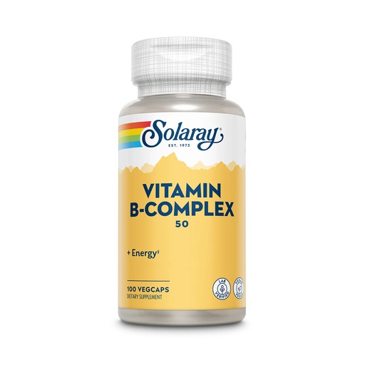 [076280042719] Solaray Vitamin B-Complex-100Serv.-100Veg caps.