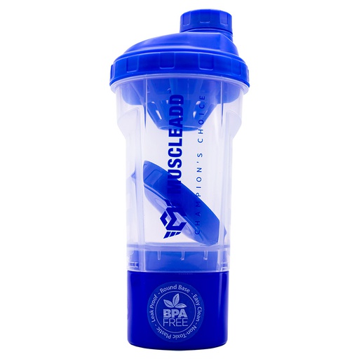 [6222023702493] Muscle Add Smart Shaker-550Ml.-Clear Blue
