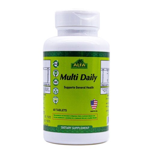 [676194961986] Alfa Vitamins Multi Daily Supports General Health-60Serv.-60Tablets