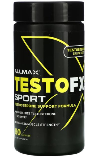 [665553229232] Allmax Testo Fx Sport Testosterone Support Formula-20Serv.-80Capsules