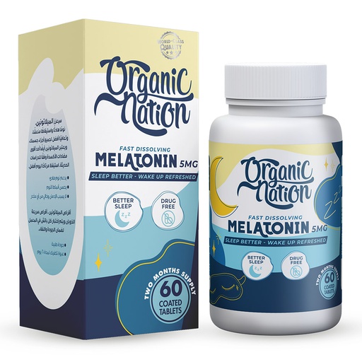 [6222023702349] Organic Nation Melatonin 5mg-60Serv.-60Tablets