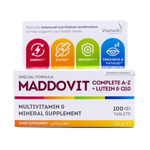 [4260754110134] Maddox Pharma Swiss Maddovit Complete A-Z-100Serv.-100Tabs.