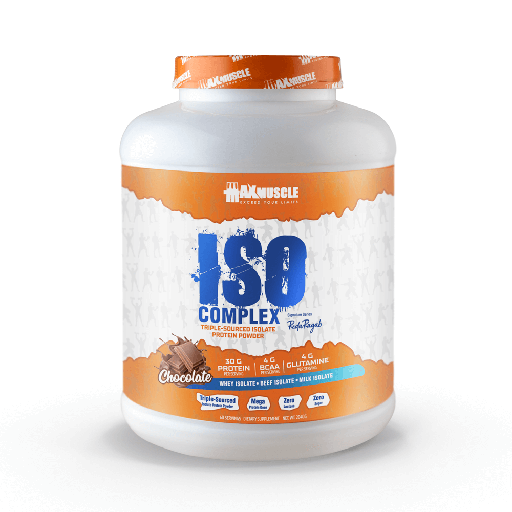 [6222023702141] Max Muscle Iso Complex Triple Sourced Isolate Protein Powder Reda Ragab Signature Series-60Serv.-2040G.-Chocolate