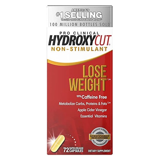 [631656608809] Pro Clinical Hydroxycut Non-Stimulant Lose Weight-36Serv.-72Capsules