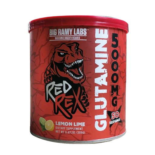 [6223007823272] Big Ramy Labs Red Rex Glutamine 5000Mg.-50Serv.-305G.-Lemon Lime