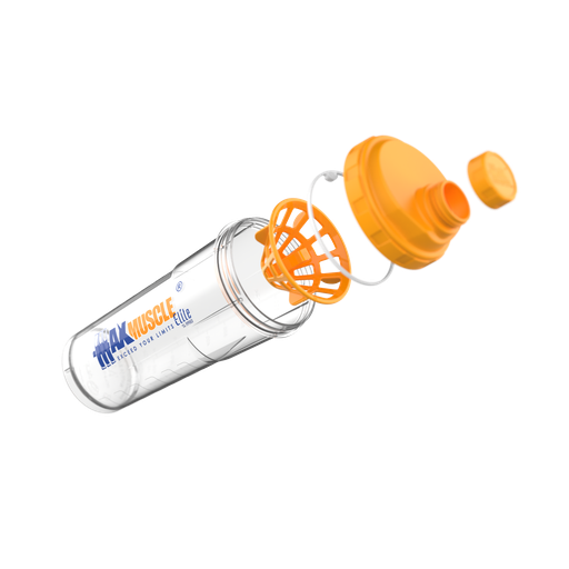 [6224009096145] Max Muscle Shaker-1000ml-Clear Orange