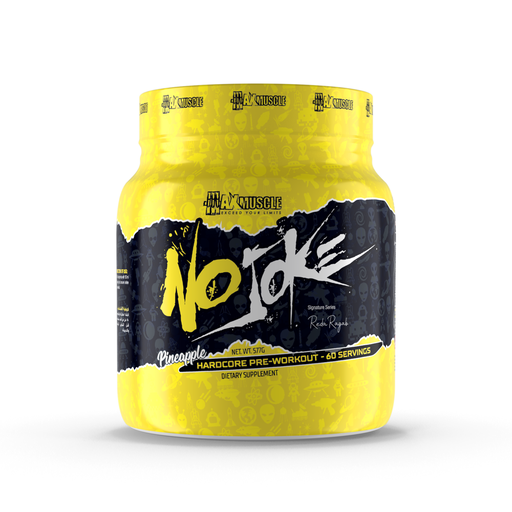[6222023702080] Max Muscle No Joke Hardcore Pre-workout Reda Ragab Signature Series-60Serv.-577G.-Pineapple