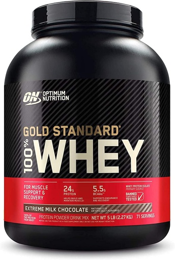 [748927050950] Optimum Nutrition Gold Standard 100% Whey-70Serv.-2.27Kg.-Extreme Milk Chocolate