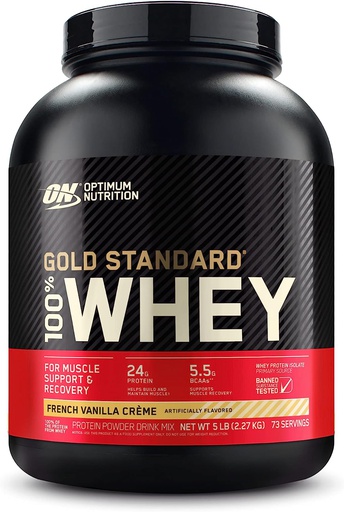 [748927059670] Optimum Nutrition Gold Standard 100% Whey-73Serv.-2.27Kg.-French Vanilla Creme