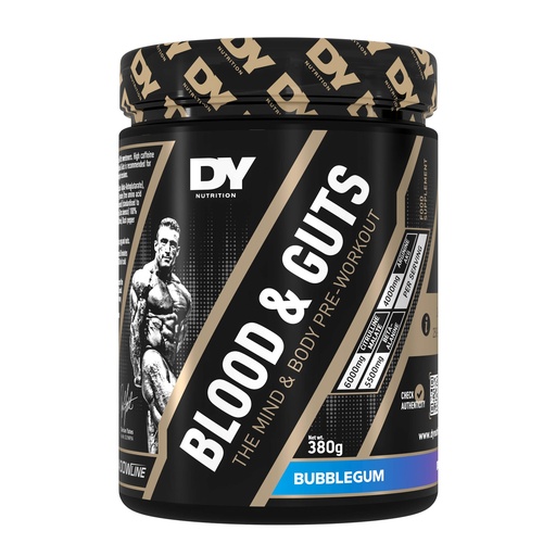 [5060763890466] Dy Nutrition Blood&amp;Guts The Mind&amp;Body Pre-workout-20Serv.-380G.-Bubblegum