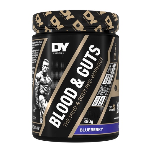 [5060763890435] Dy Nutrition Blood&amp;Guts The Mind&amp;Body Pre-workout-20Serv.-380G.-Blueberry