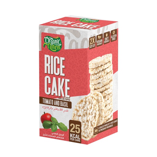 [6222023702929] Organic Nation Rice Cake-20Pices-120G.-Tomato And Basil