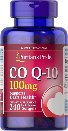 [025077000593] Puritan's Pride Co-Q10 100Mg-30Serv.-30Rapid Release Softgels.