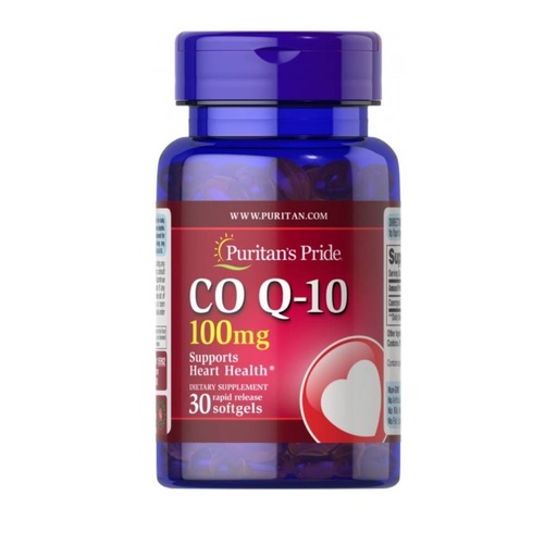 [025077000593] Puritan's Pride Co-Q10 100Mg-30Serv.-30Rapid Release Softgels.