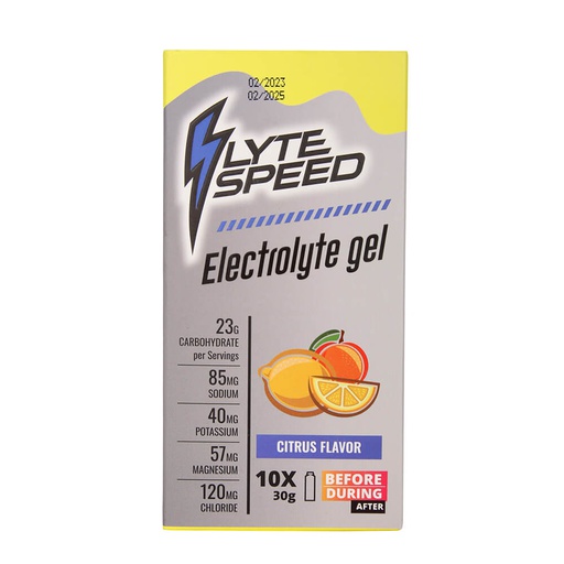[6224010248311] Building Blox Lyte Speed Electrolyte Gel 10Serv.-300G.-Citrus Flavor
