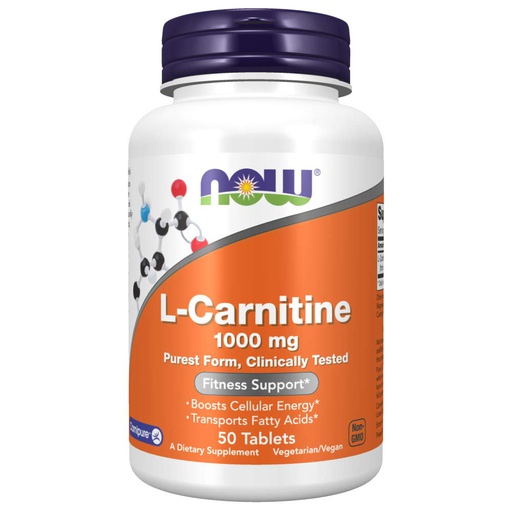 [733739000675] Now Foods L-Carnitine 1000MG.-50Serv.-50Tablets
