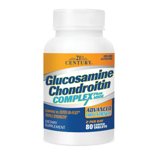 [740985272909] 21st Century Glucosamine Chondroitin Complex Plus Msm-40Serv.-80 Coated Tablets