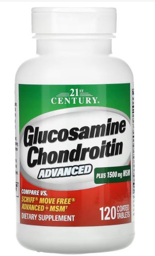 [740985272916] 21st Century Glucosamine Chondroitin Advanced-40Serv.-120 Coated Tablets