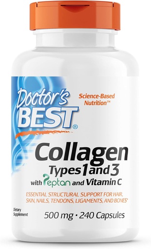 [753950002630] Doctor's Best Collagen Types1&amp;3 With Peptan And Vitamin C-60Serv.-240Capsules