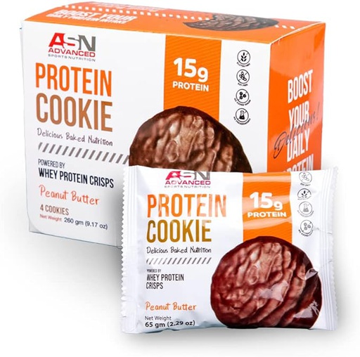 [6224000649869] Asn Advanced Sports Protein Cookie-1Serv.-65G.-Peanut Butter