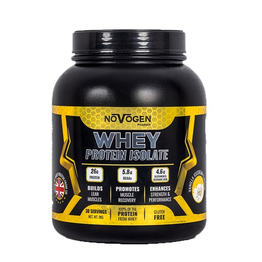 [6224009328185] Novogen Pharma Whey Isolate-30Serv.-1Kg-Vanilla Ice Cream