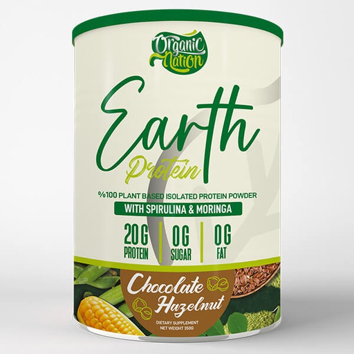 [6222023703278] Organic Nation Earth Protein-10Serv.-350G.-Chocolate Hazelnut