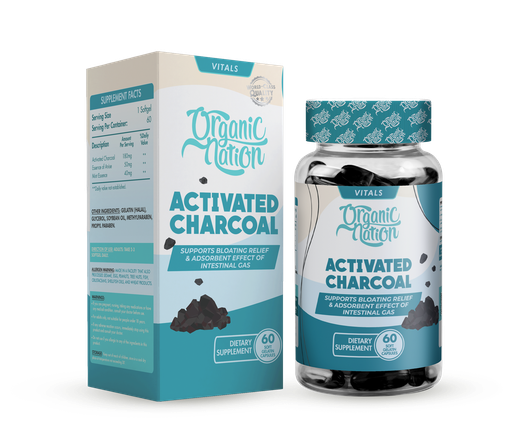 [6222023703513] Organic Nation Activated Charcoal-60Serv.-60Soft Gel