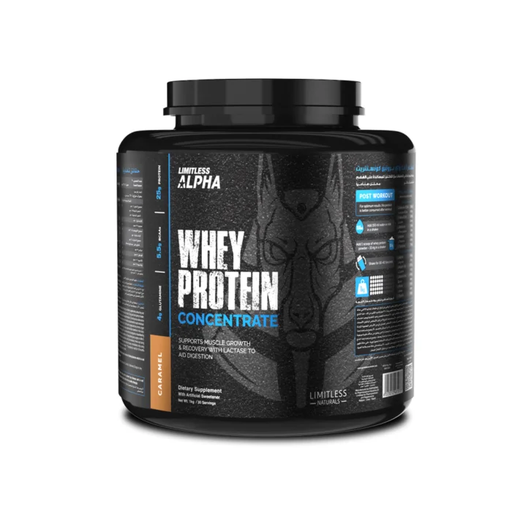 [6223012481078] Limitless Alpha Whey Protein Concentrate-30Serv.-1KG.Caramel