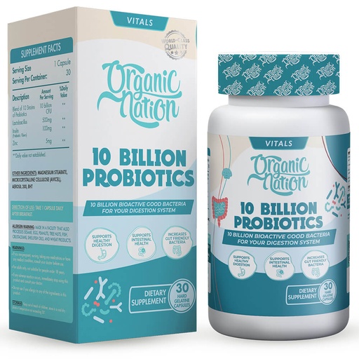[6222023703377] Organic Nation 10 Billion Probiotics-30Serv.-30 Capsules
