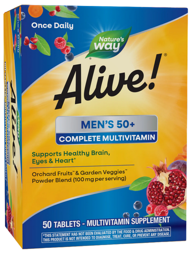 [033674136614] Nature’s Way Alive! Men’s 50+ Complete Multivitamin 50 Serv.-50 Tablets