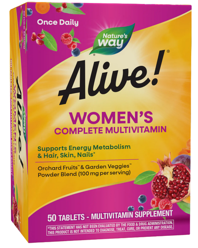 [033674136638] Nature’s Way Alive! Women’s Complete Multivitamin 50 Serv.-50 Tablets