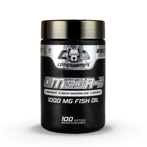 [850053515057] Core Champs Omega-3 1000MG Fish Oil-100Serv.-100SoftGels