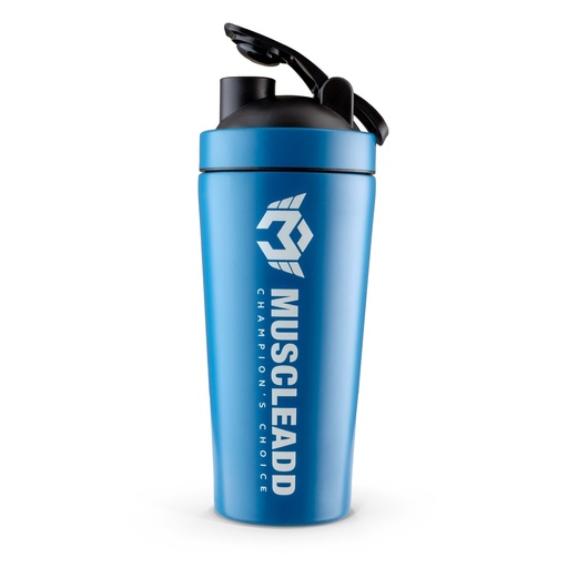 [6222023704558] Muscle Add Stainless Steel Shaker-900ML-Blue Edition